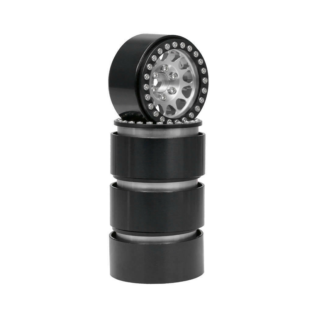 Metal 1.9" Beadlock Wheels Rims for 1/10 Axial SCX10 II 90046 RC Upgrade