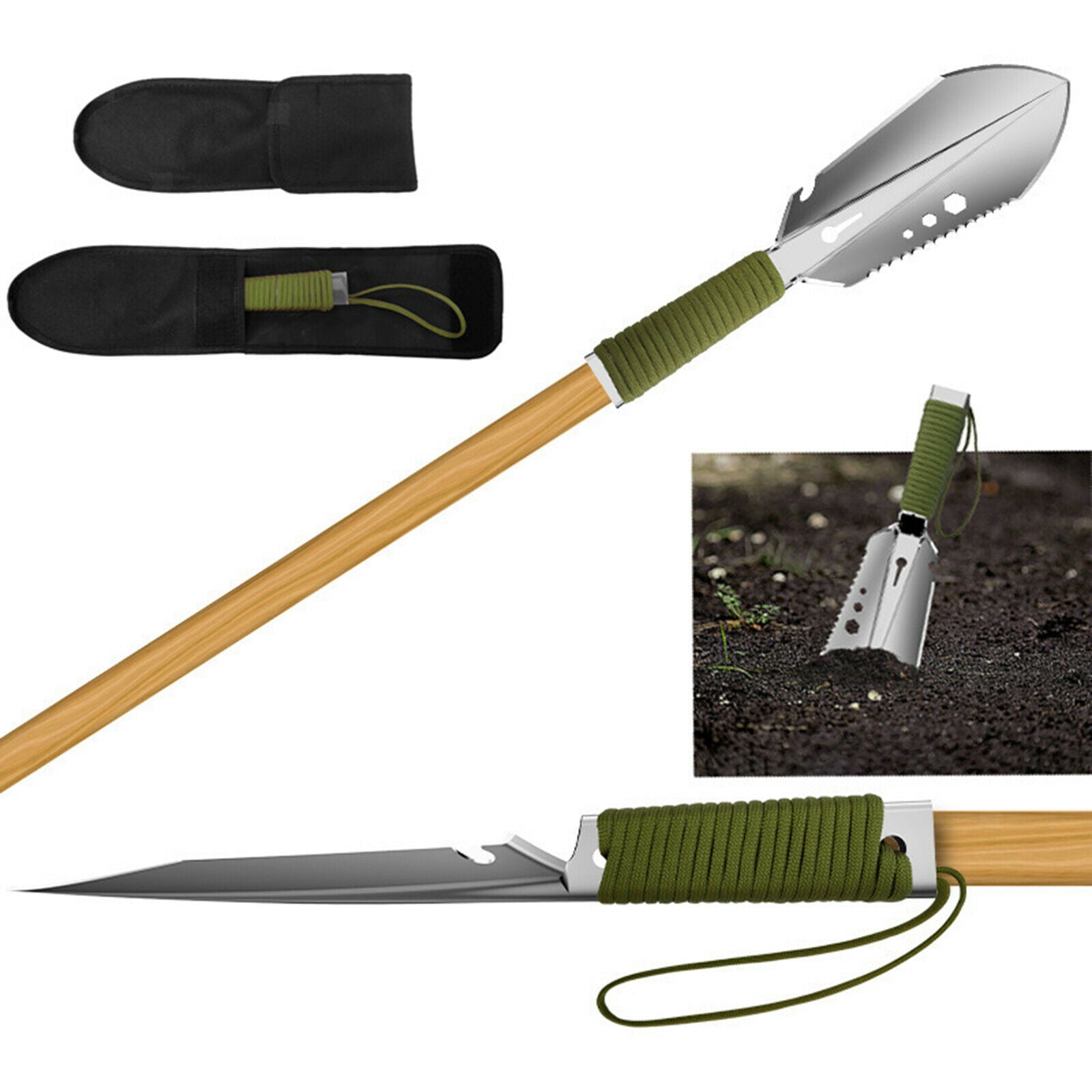 Camping Shovel Handy Outdoor Trowel Steel Landscaping Metal Detector Digger