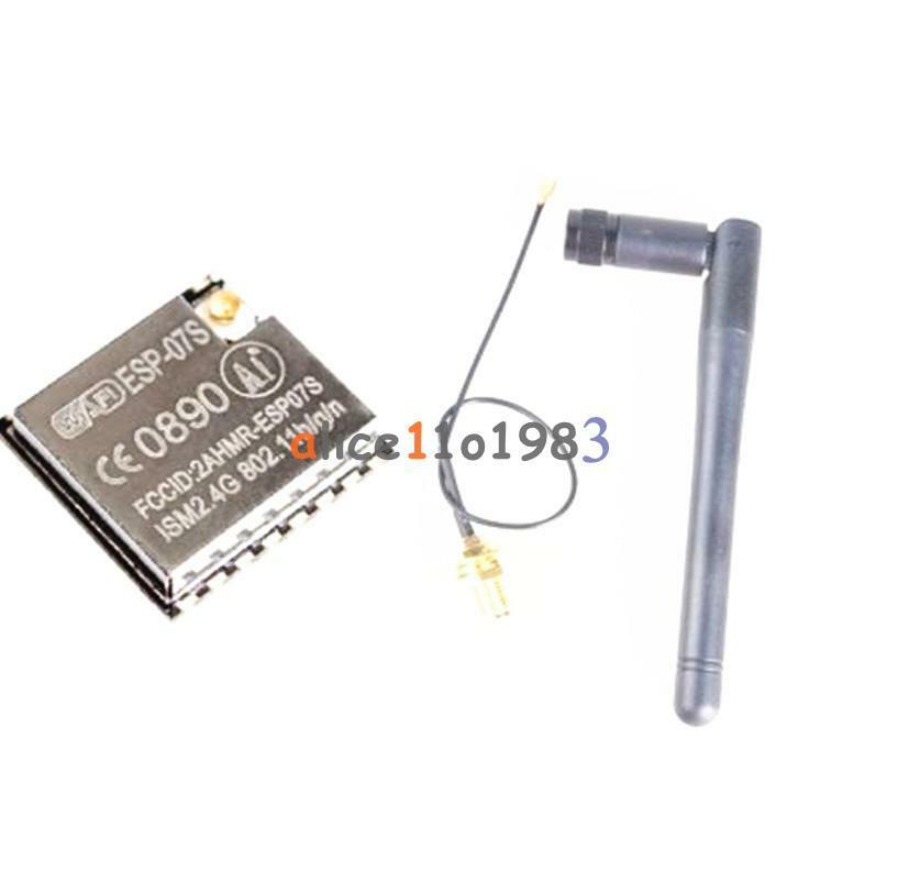 ESP8266 ESP-07S Serial WIFI Wireless Transceiver Module + 3DBI WiFi Antenna SMA