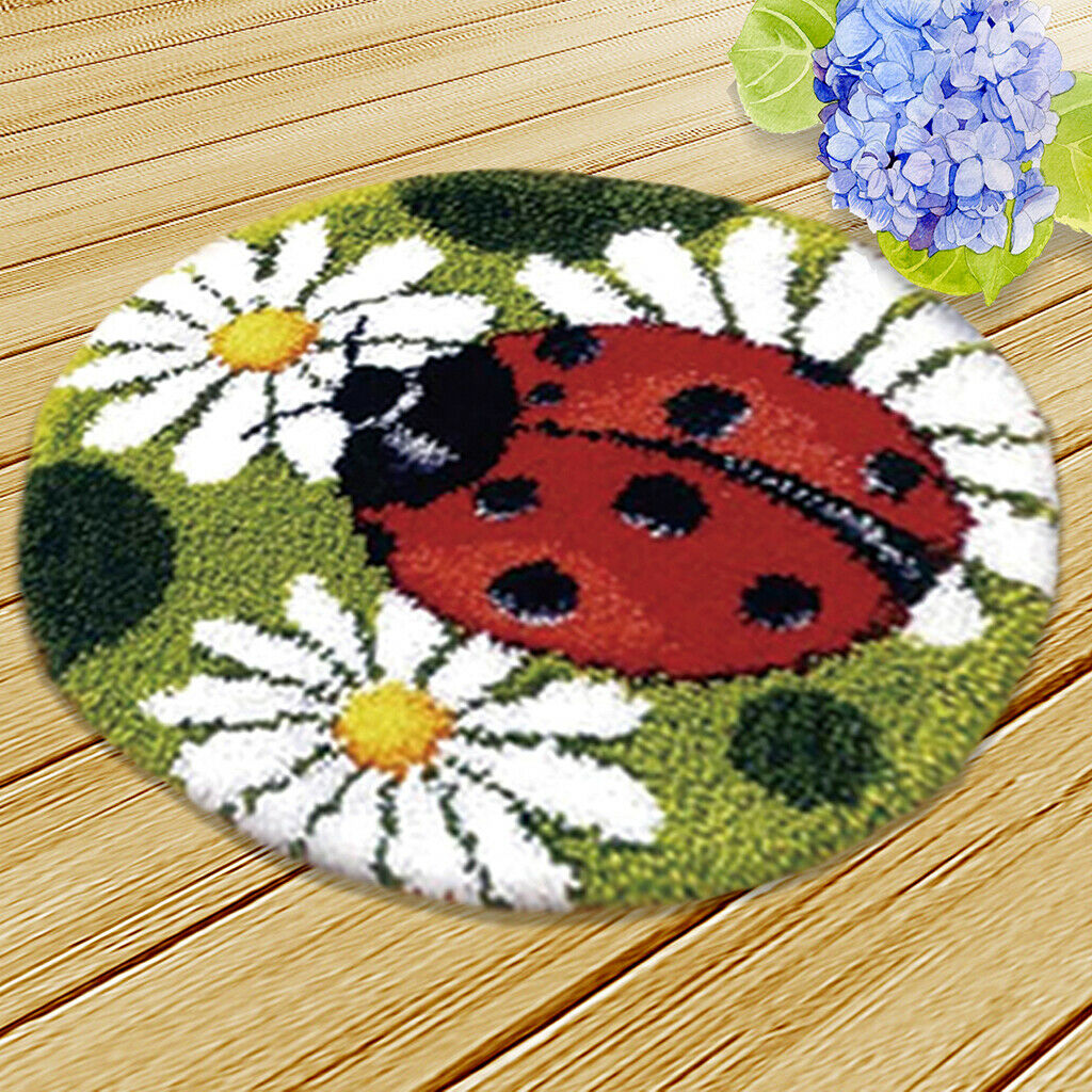 Latch Hook Kits Carpet Latch Hooking Rug Kits Cushion Embroidery Ladybug