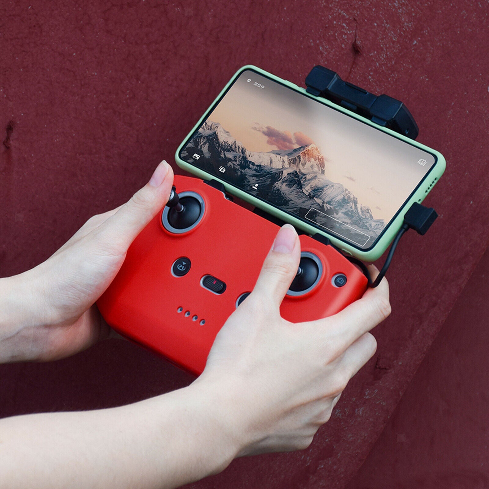 Silicone Cover Skin For DJI Mavic Air 2 Mini 2 Remote Control Drone Red