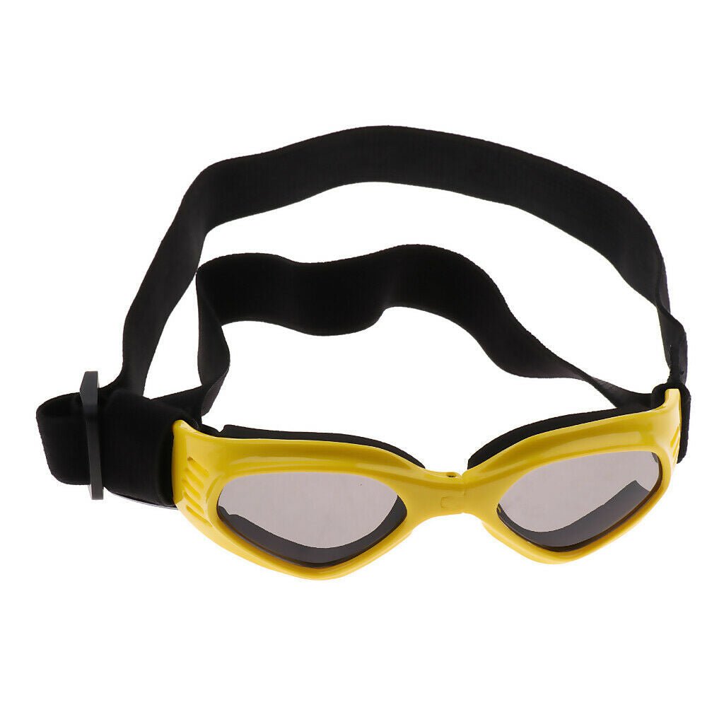 Pet Dog Goggles UV Sunglasses Anti-wind Glasses Eye Wear Protection  Yellow