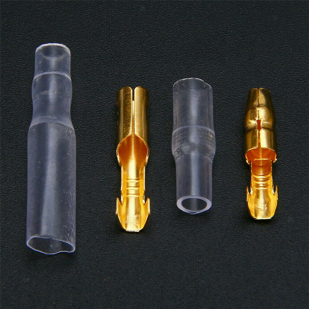 200 Pieces 4mm Motorcycle Bullet Male & Female Terminal Connector with