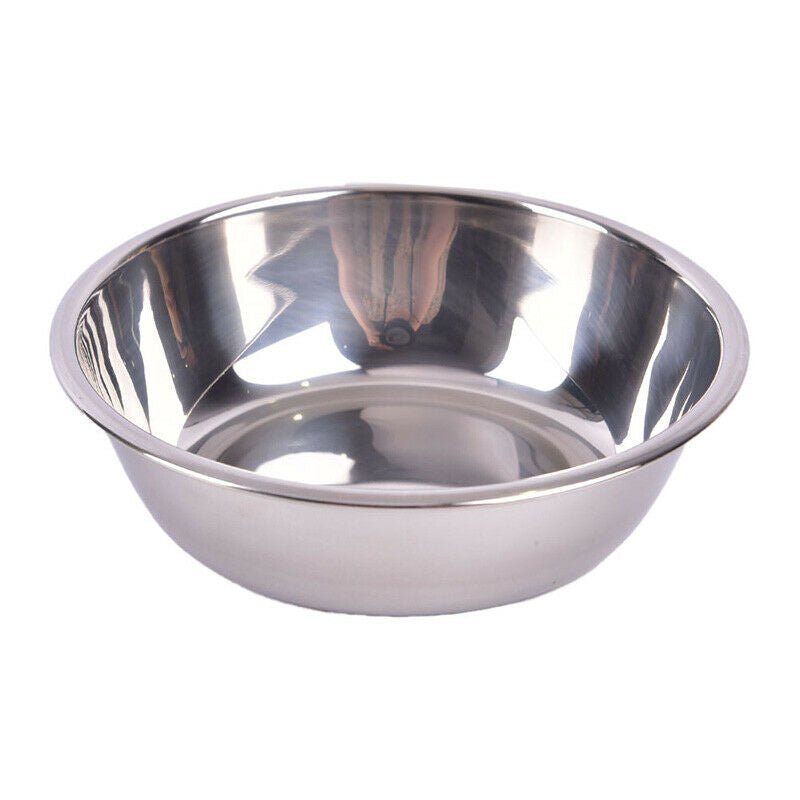 Pet Dog Double Feeder Bowl Stainless Steel Silicone Mat Food Water Bowl Set^DD