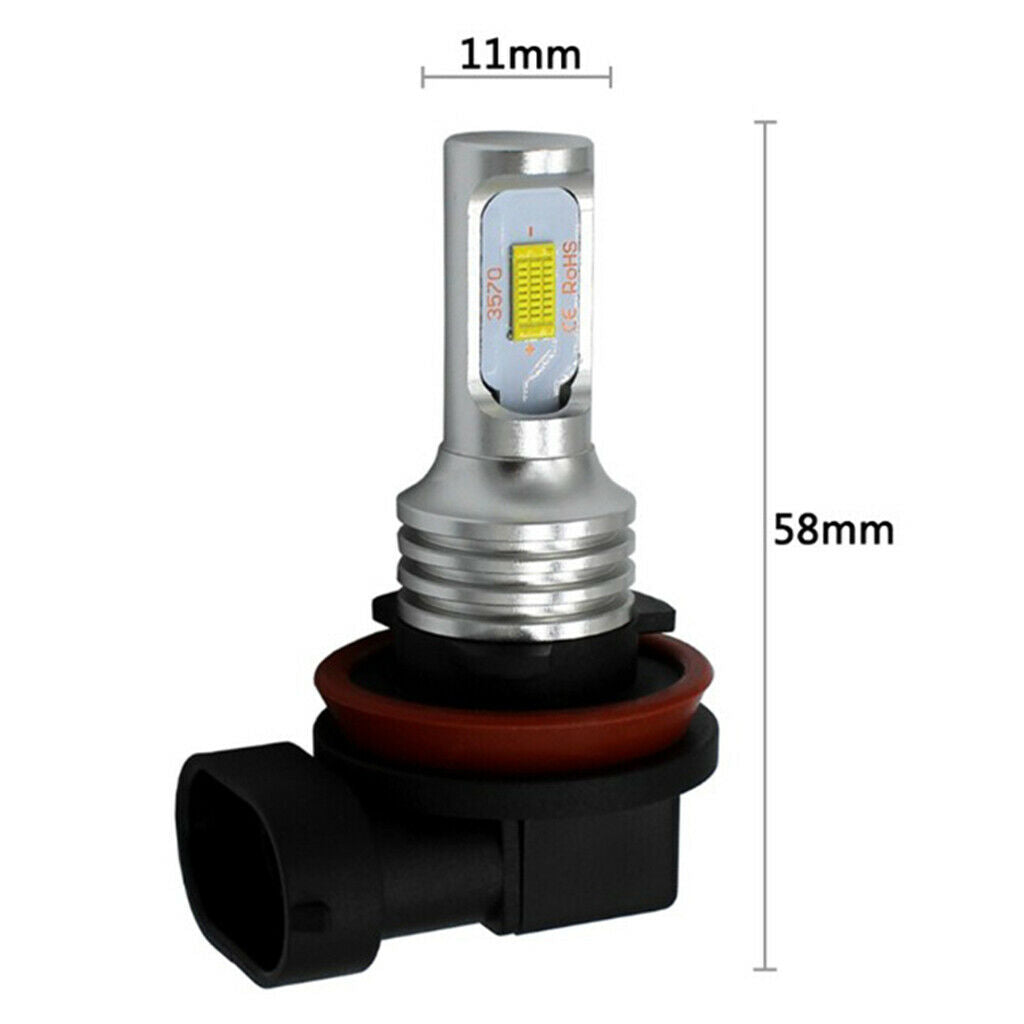 2 Pcs Mini 1700-1800K DC12-24V Car Foglight Bulbs Conversion Kit H8/H11-3570