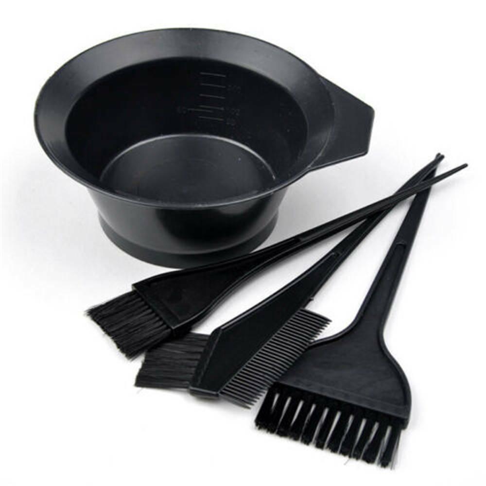 Pro 4Pcs Salon Hair Color Dyeing Brush Comb Mixing Bowl Hair Tint Dyeing Tools