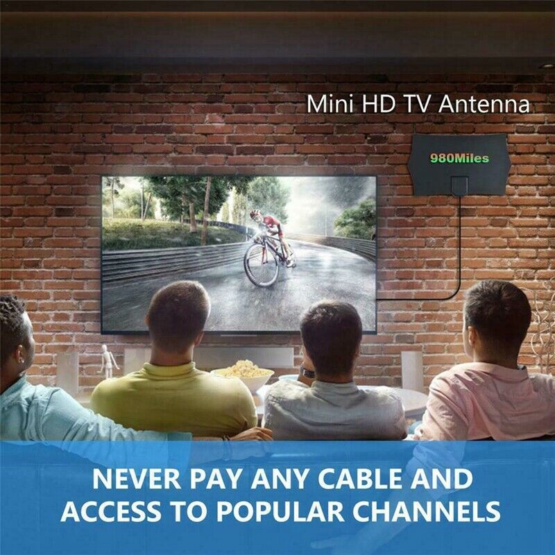 980 Miles 4K Digital TV Indoor TV Antenna with Amplifier Signal Booster TV RadQ5