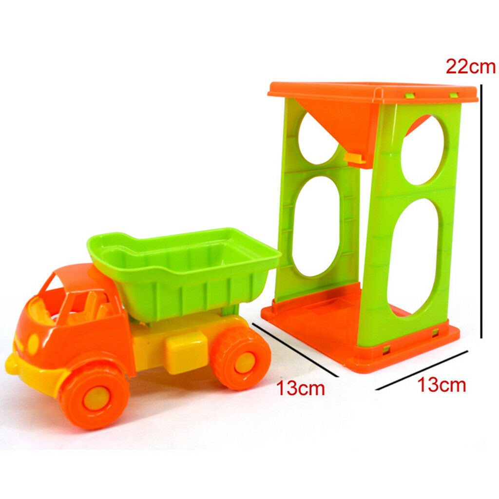 6 Pieces Beach Sand Toys Set - Sandbox Truck, Sand Glass, Shovel and Molds,