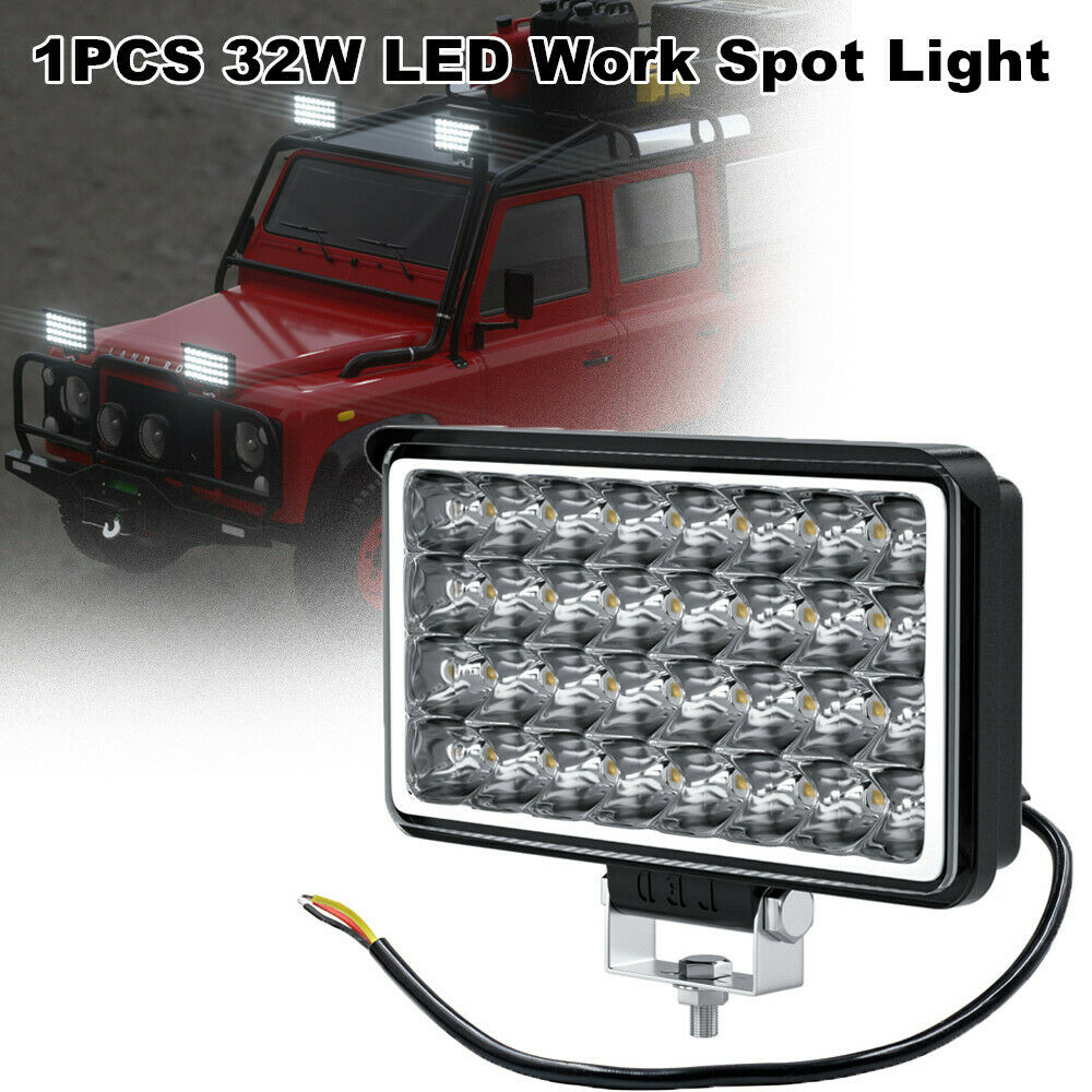 1PCS 32W LED Car Driving Work Spot Light Bar 6500K Fog Lamp Truck Off-road SUV