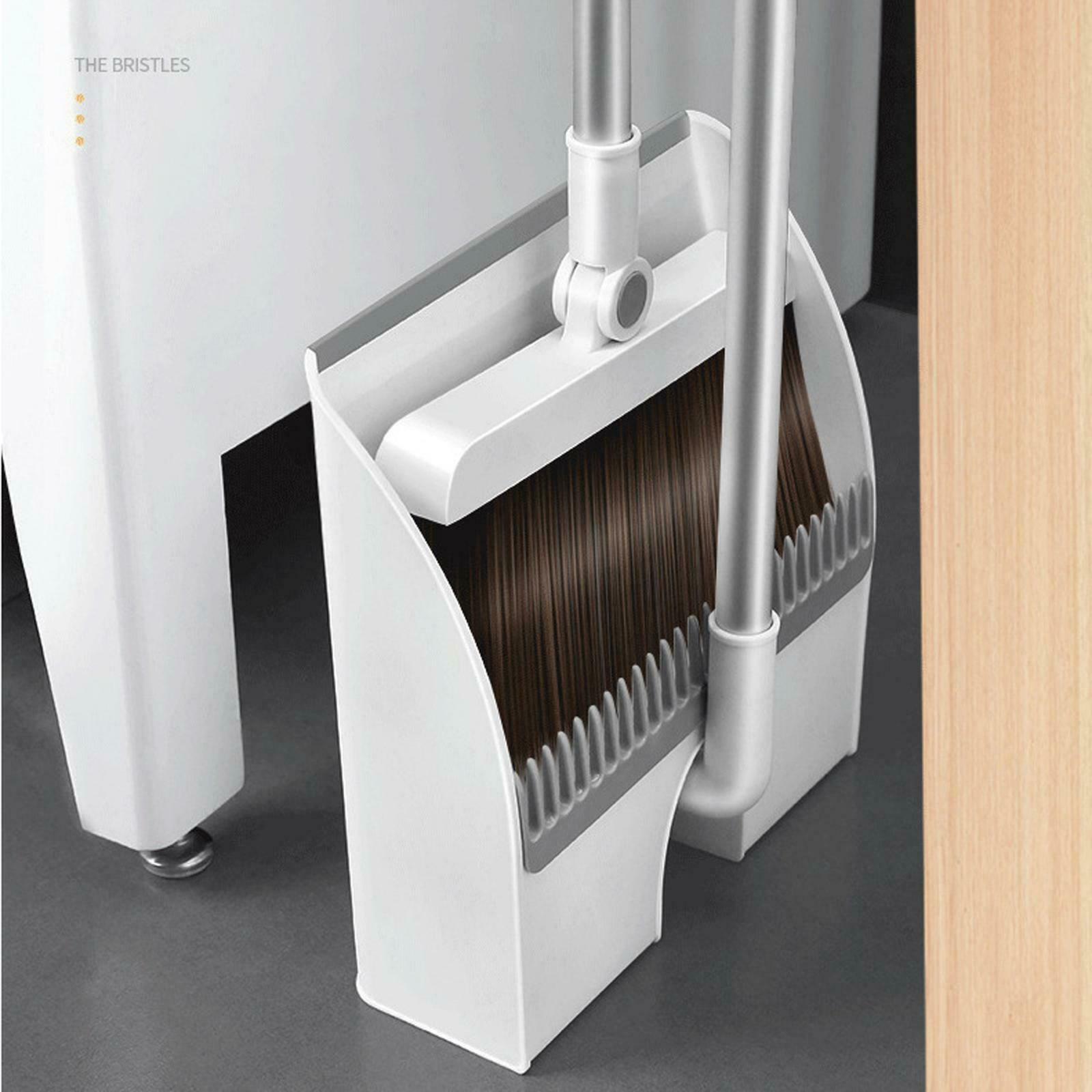 Long Handle Broom and Dustpan Cleans for Home Room Office Upright Stand Up