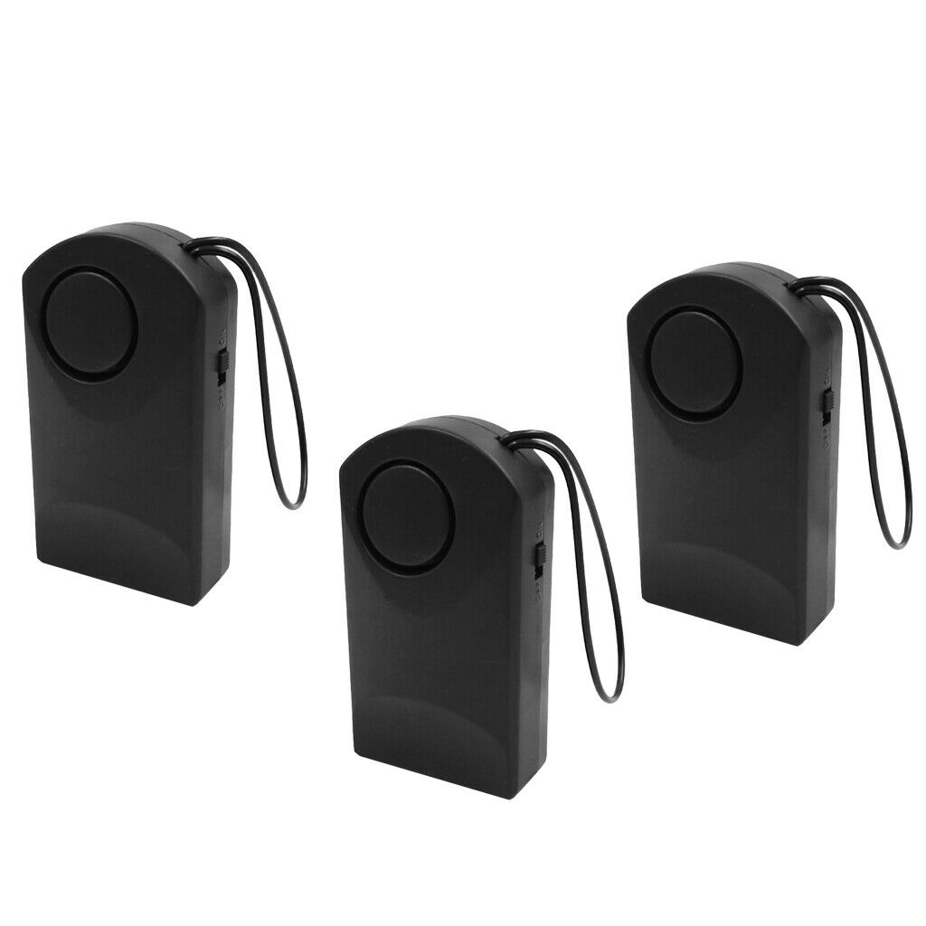 3-Pack Vibration-Triggered Security Alarm Door Handle Alarm Window Burglar