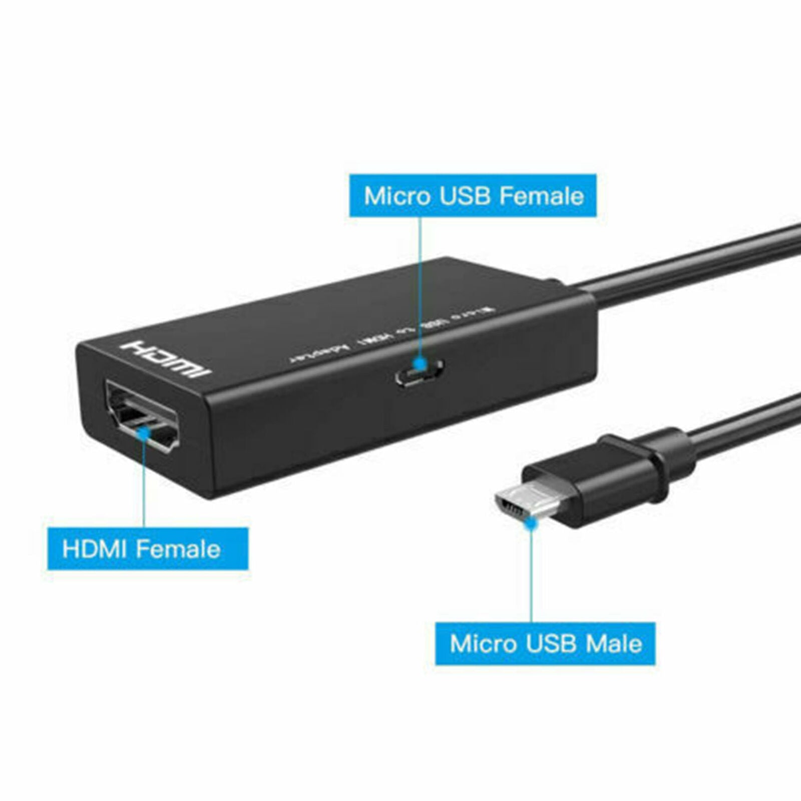Micro USB to HDMI 1080P MHL HDTV Cable HDMI Female to Male Adapter For Android