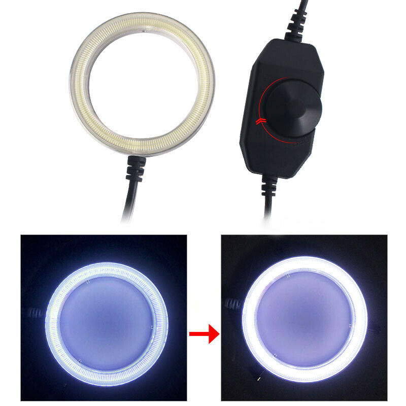 Ultrathin 60 LED Adjustable Ring Light illuminator Lamp For STEREO Microscope