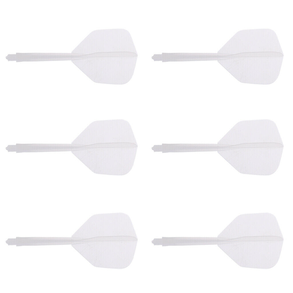 Transparent 2BA Thread Shafts Flights Black White Blue Mix
