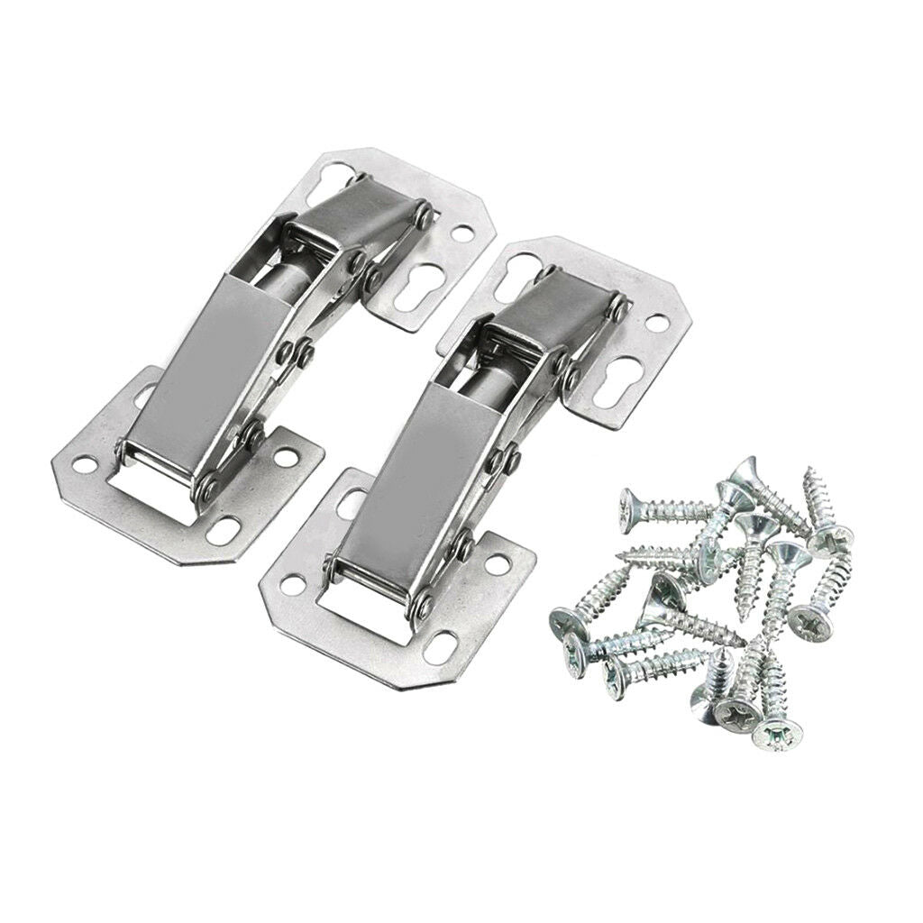 2x 3'' Safety Door Hydraulic Hinges Full Overlay Kitchen Furniture Hardware