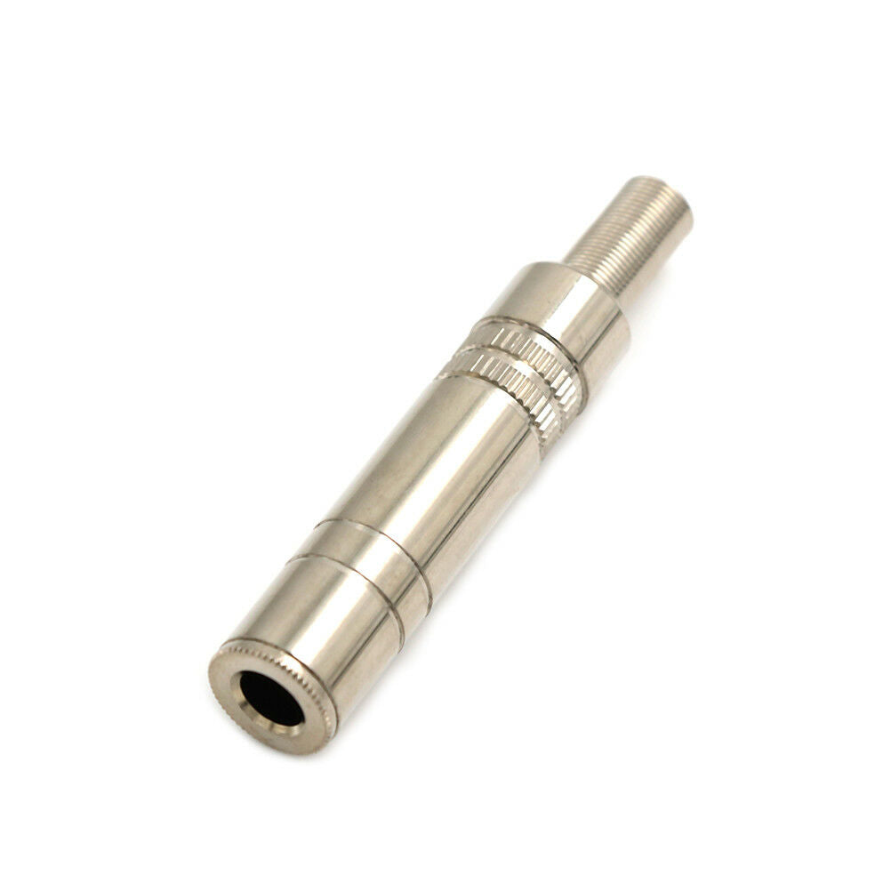 6.35mm female Plug 1/4" mono audio cable connectors metal adapter adaptor.l8