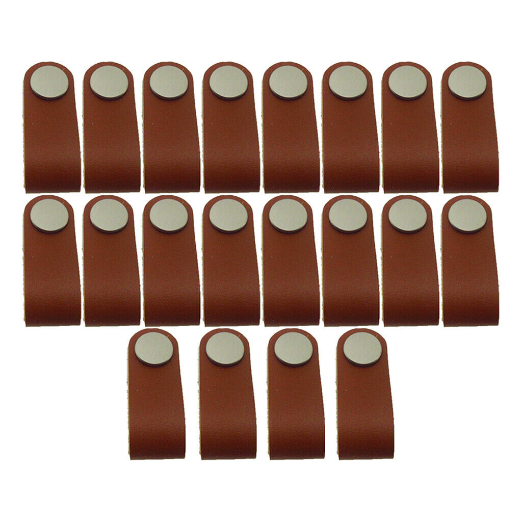 20x Handmade Leather Luggage Suitcase Handle Door Pull Knob Multi-size