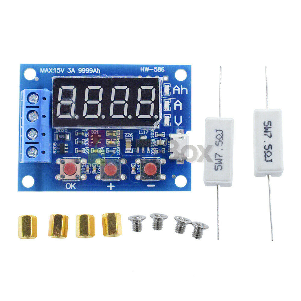 Li-ion Lithium Lead-acid Battery Capacity Meter Discharge Tester Analyzer HW-586