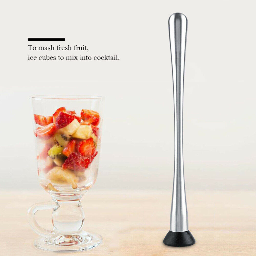Stainless Steel Bar Mixer Spoon Bar Drink Mojito Cocktail Muddler DIY Tool