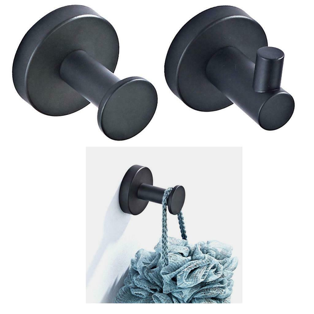 2 Pieces Bathroom Towel Hook Home Hotel Wall Mounted Coat Hat Jacket Hanger