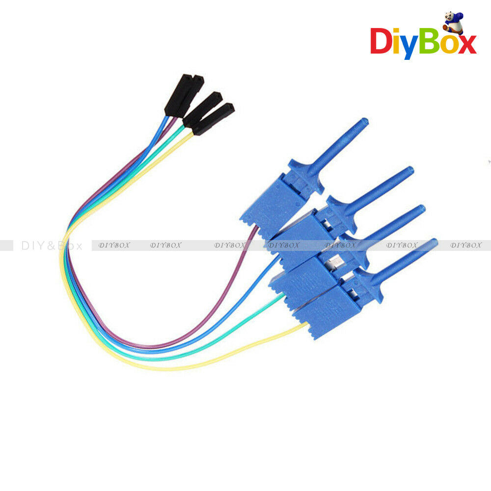 4PCS Test Clamp Wire Hook Test Clip for Logic Analyzer Electronic Components