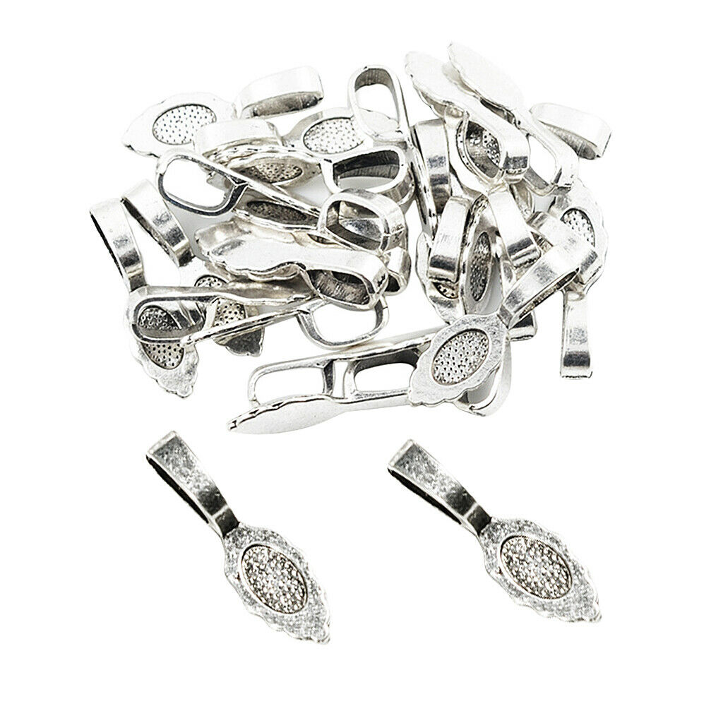 30x Oval Glue Pendant for DIY Jewelry