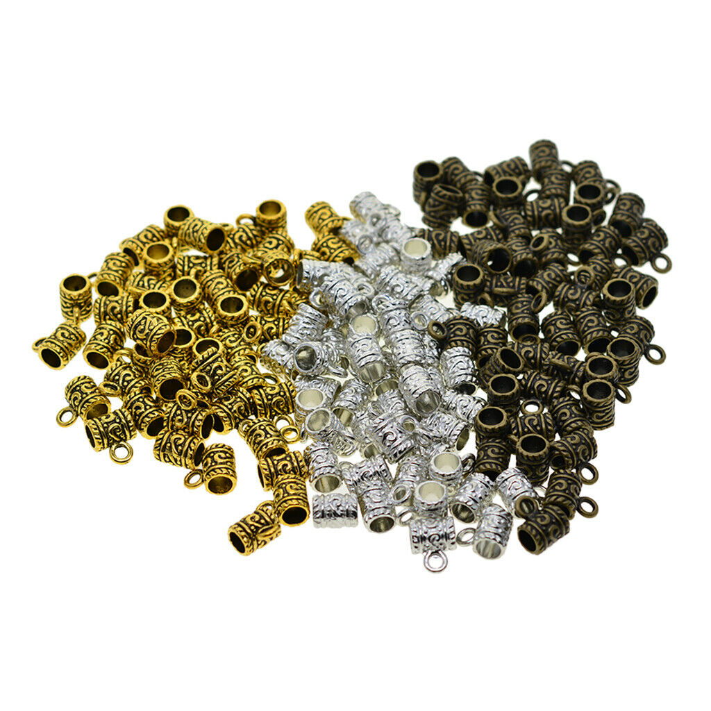 150pcs Beads Bails Connector Necklace Bracelet Jewelry Charm Pendant Hanging