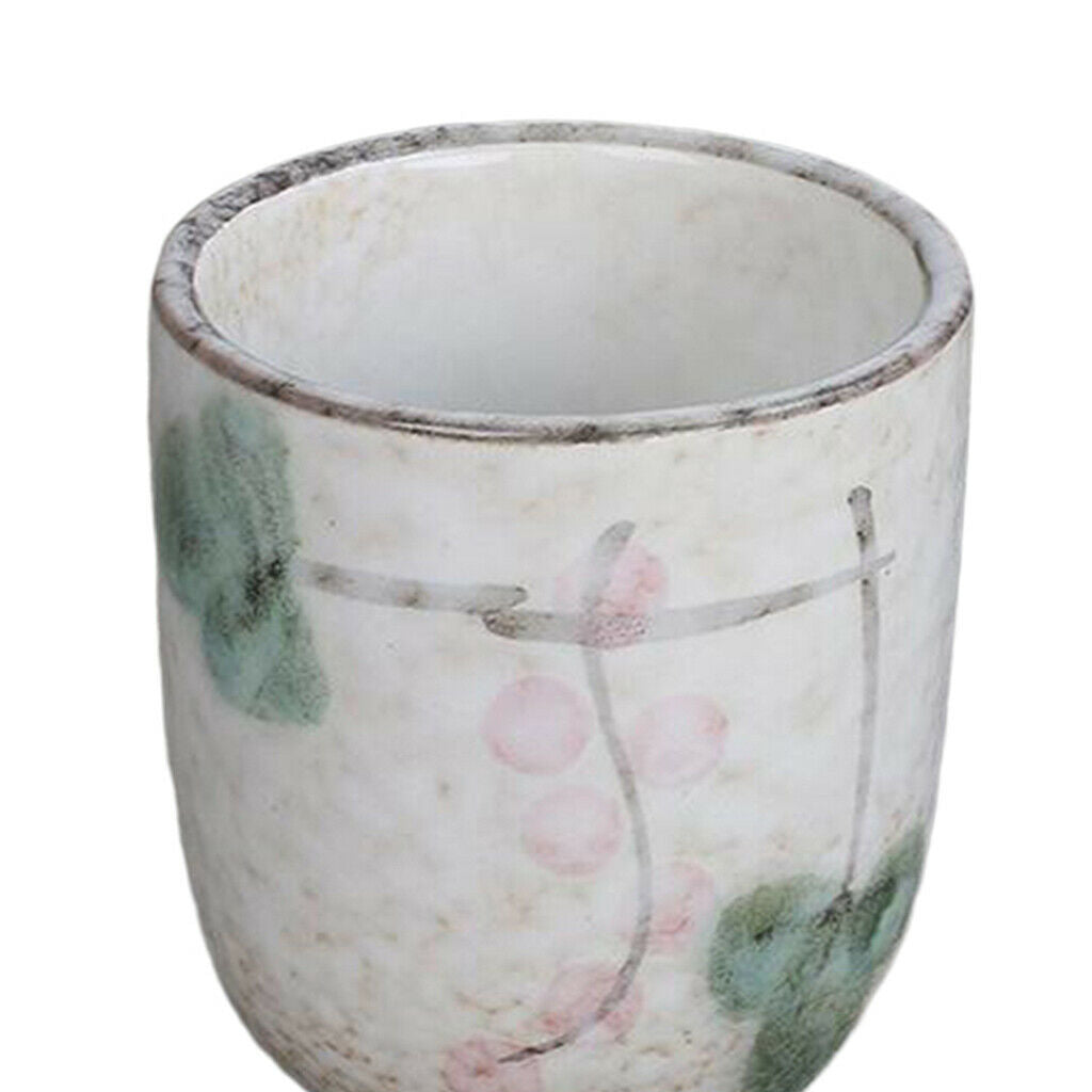 2Pcs Ceramic Tea Cup 150ml 5oz for Teahouse Handmade for Water Hot Drinks