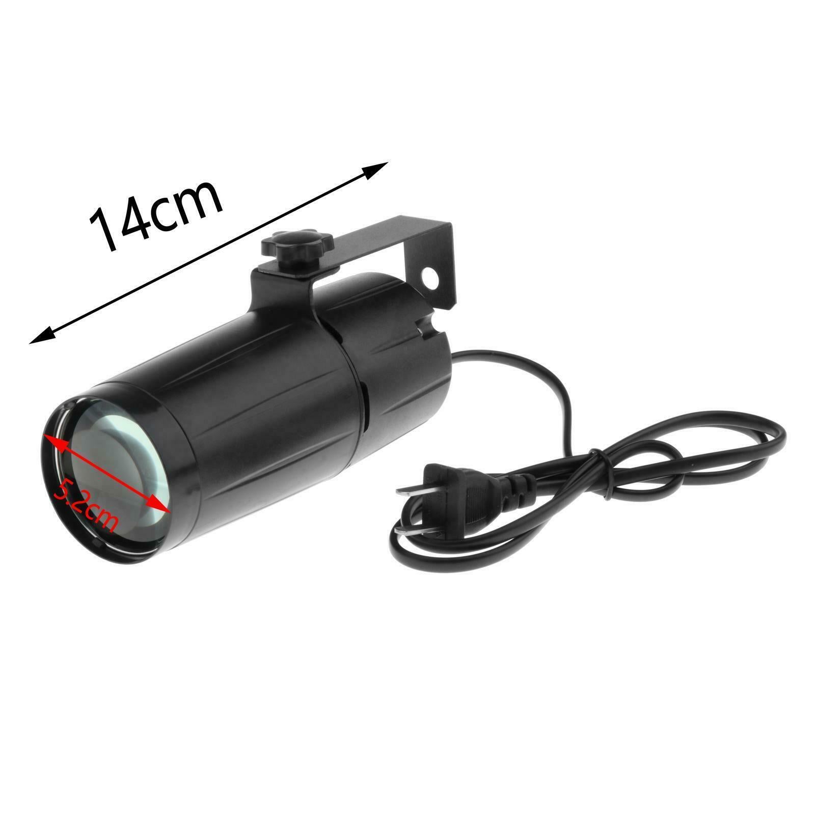 3W Mini LED Stage Lighting Beam Spotlight Xmas Spin Pinspot Light White