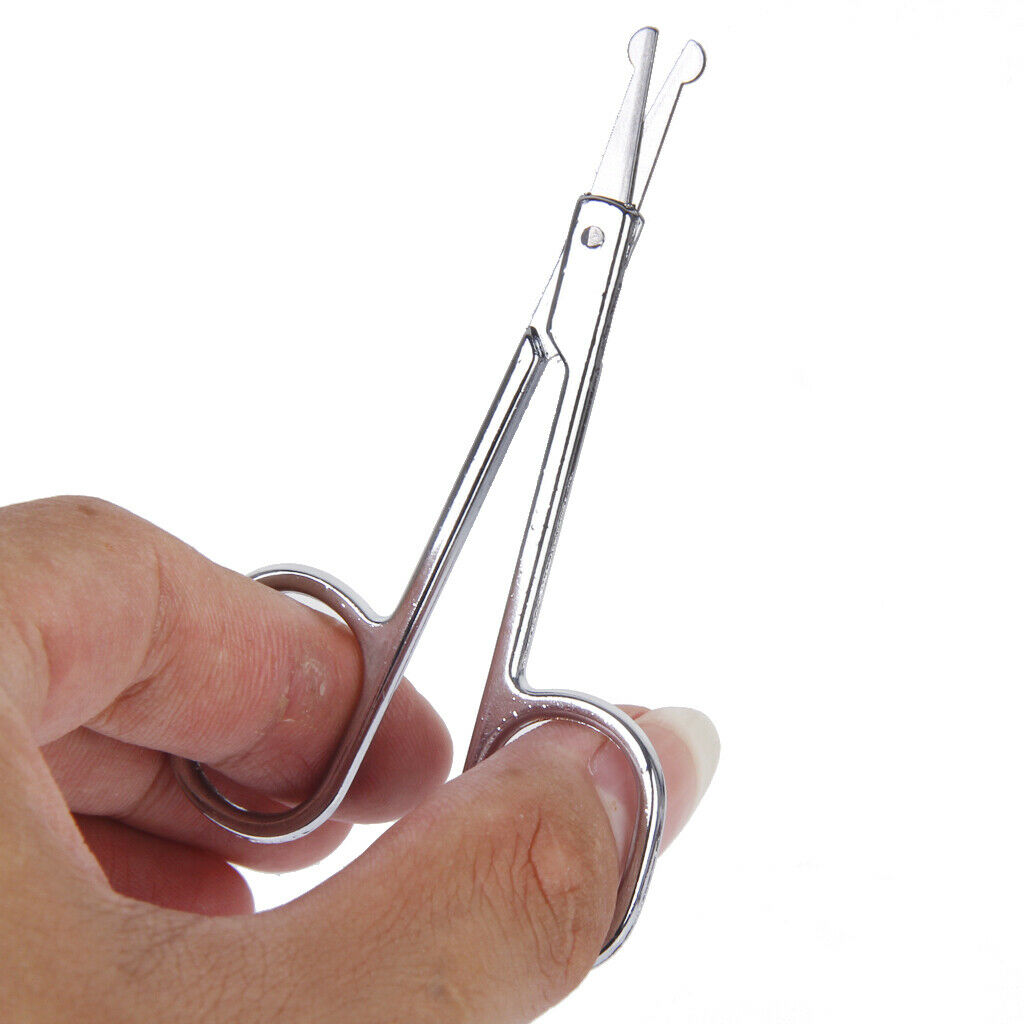 Round Tips Mustache Nose Hair Remover Scissor Trimmer
