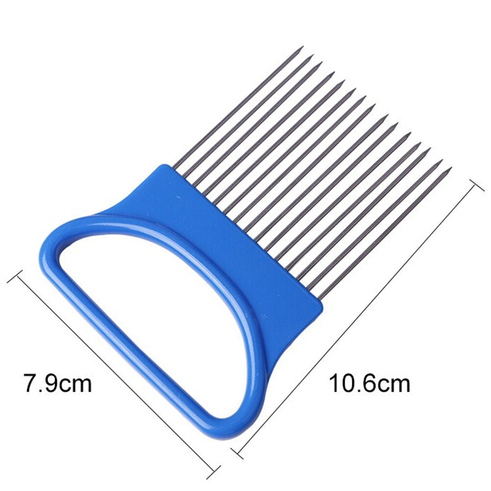 Onion Tomato Vegetable Slicer Cutting Aid Guide Holder Slicing Cutter Gadg.l8