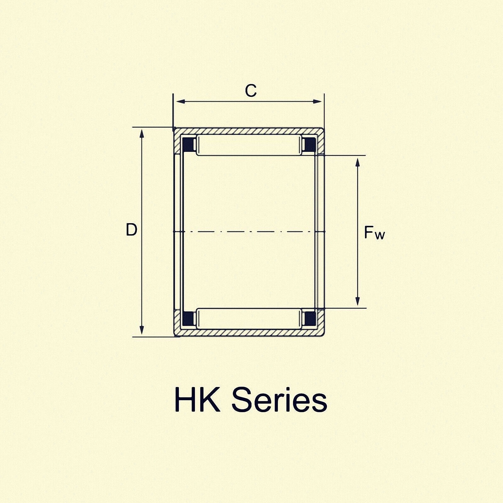 10Pcs HK101612 Double Way Needle Bearing 10 x 16 x 12mm [M_M_S]