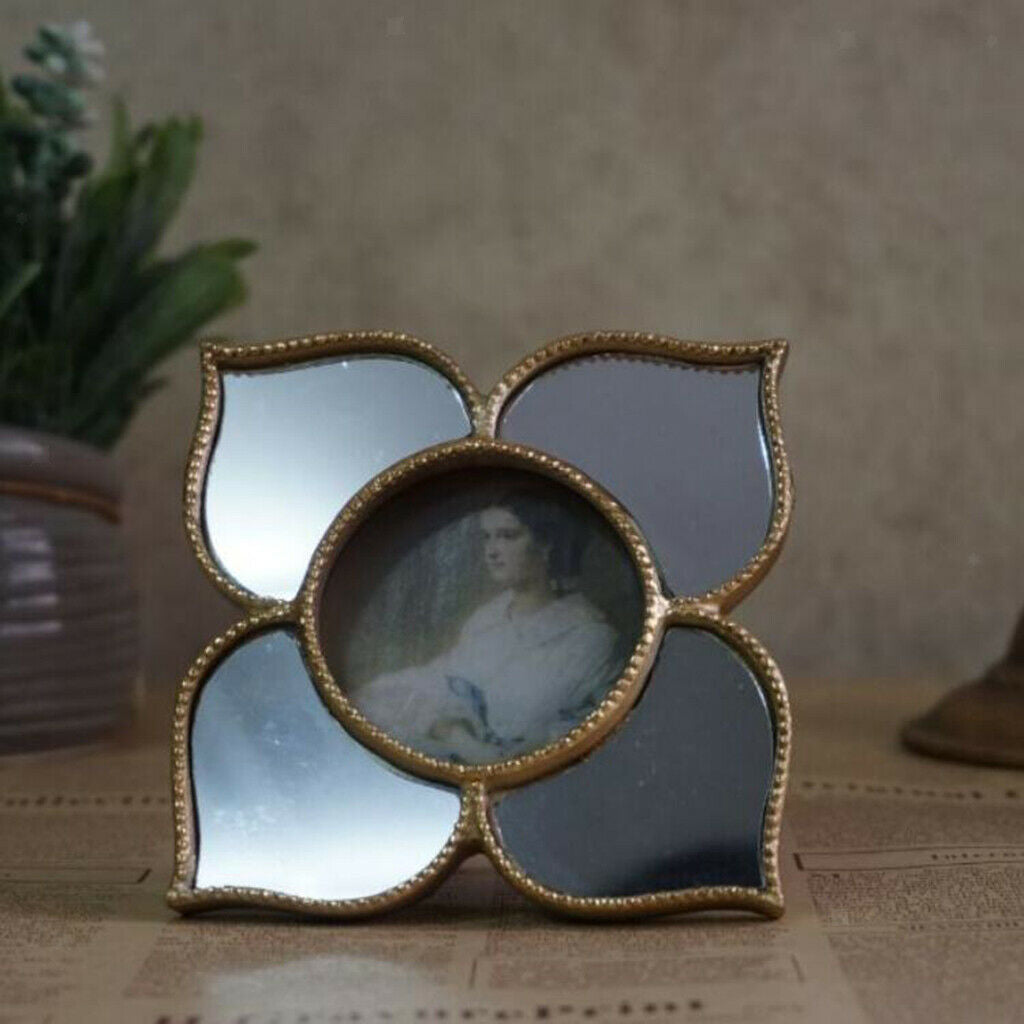 Nordic Art Mirror Makeup Mirror Photo Frame Mirror Golden Ornaments Gift