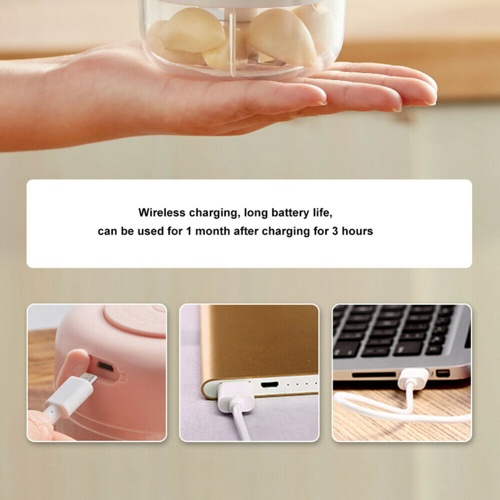 Mini Electric Garlic Food Chopper Vegetable Chopper Grinder Blender Crusher