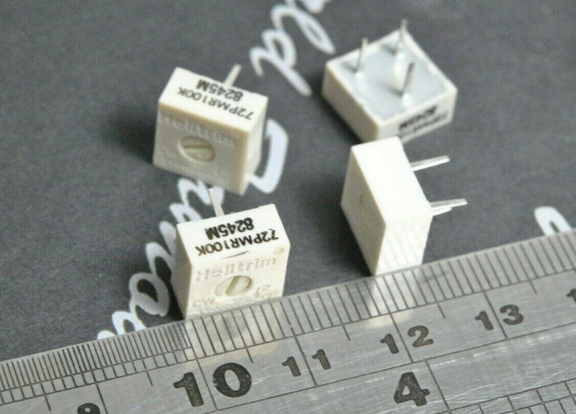 4pcs - HELITRIM 72PMR100K 100K 1-Turn Variable Potentiometer / Trimmer