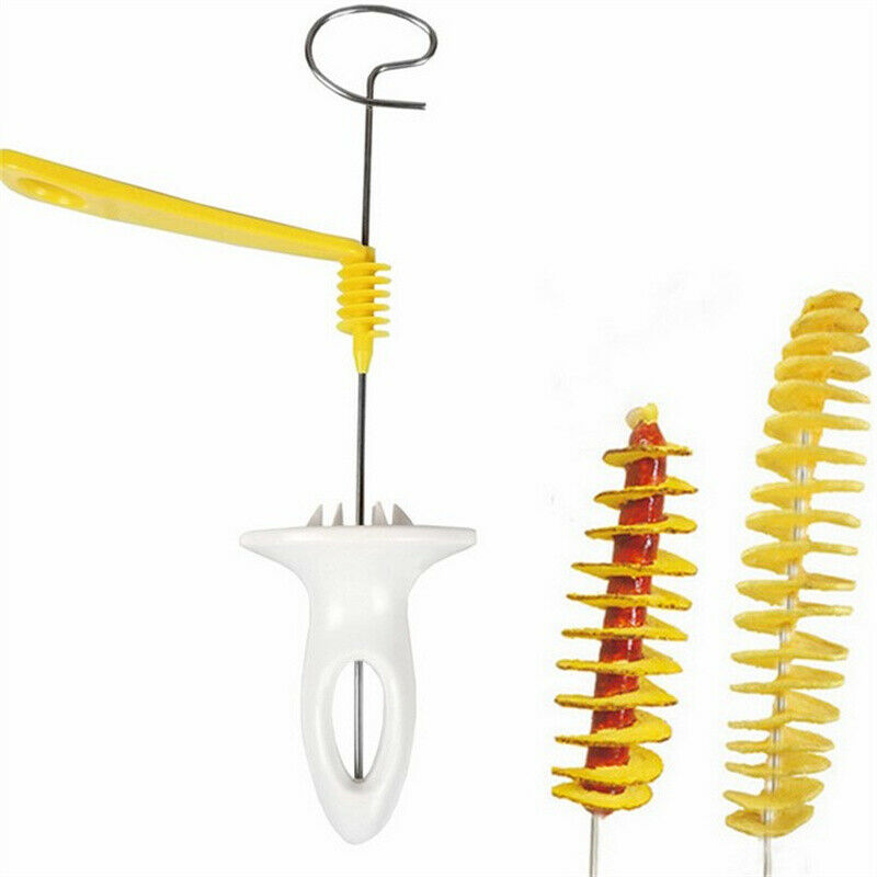 Potato Twister Tornado Slicer Manual Cutter Spiral Chips Kitchen Cook MakerB NC