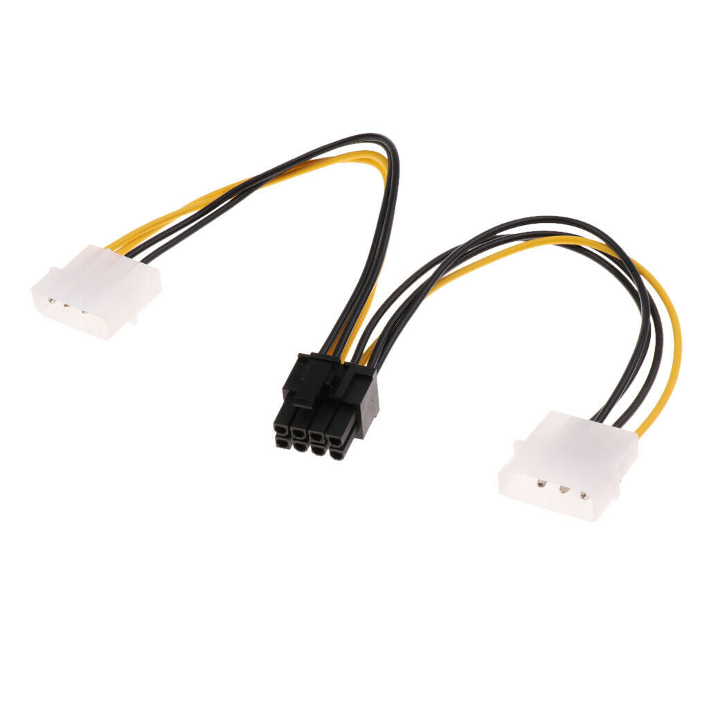 Dual 4-pin to PCI-e 8-pin   Power Extension Cable Card Power Cable
