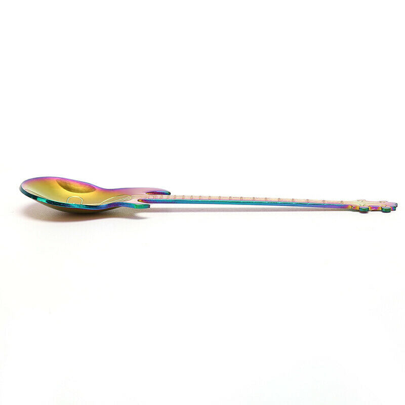 4PCS Guitar Shaped Stainless Steel Coffee Spoon Demitasse Spoons For Cake Spo SJ