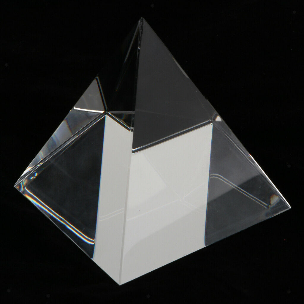 60mm Clear Crystal Pyramid Decorative Art Decor Photography Prop