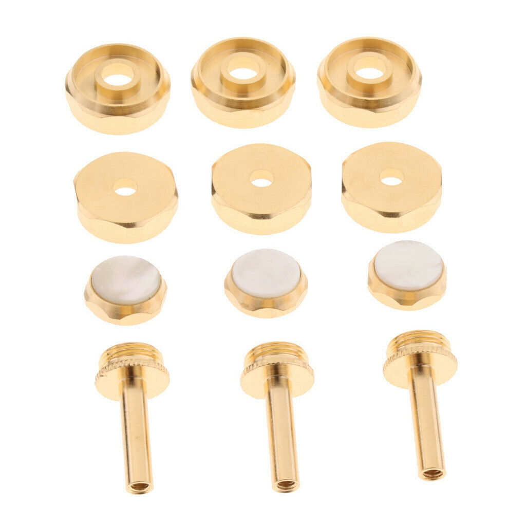 Golden Metal Trumpets Finger Buttons, Valve Caps Screw Cover, Trumpet Repairing