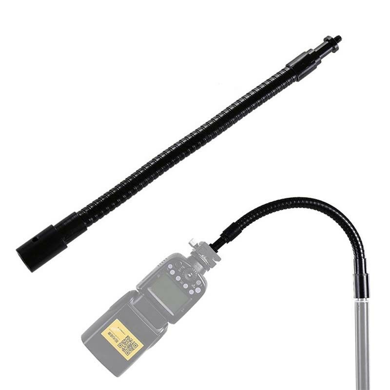 27cm Flexible Metal Tube 1/4" Adapter Screw Light Stand Extension Arm TripodBDA