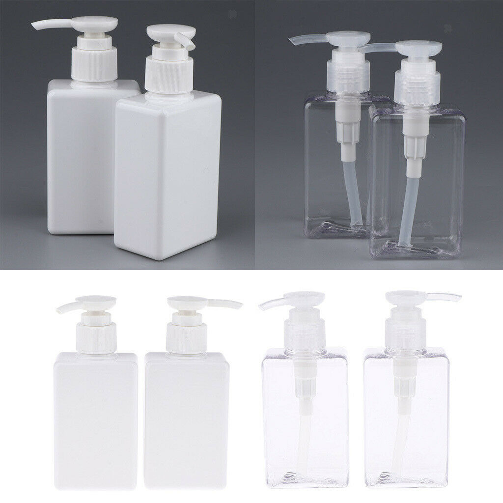 150ml Empty High Quality Square Dispensing Bottle for Shower Gel 4 Pieces