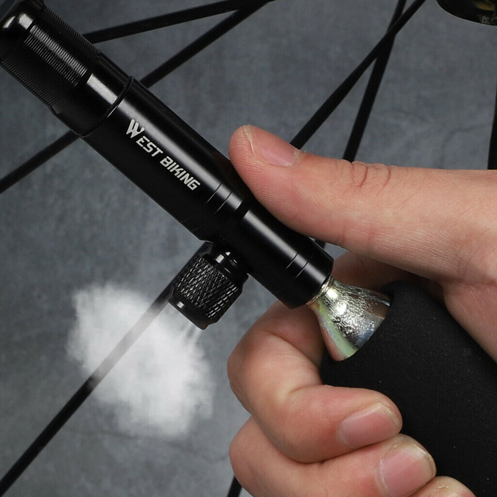 Pump Head MTB with Glue Straps Quick Tyre Inflator for Presta Schrader Valve