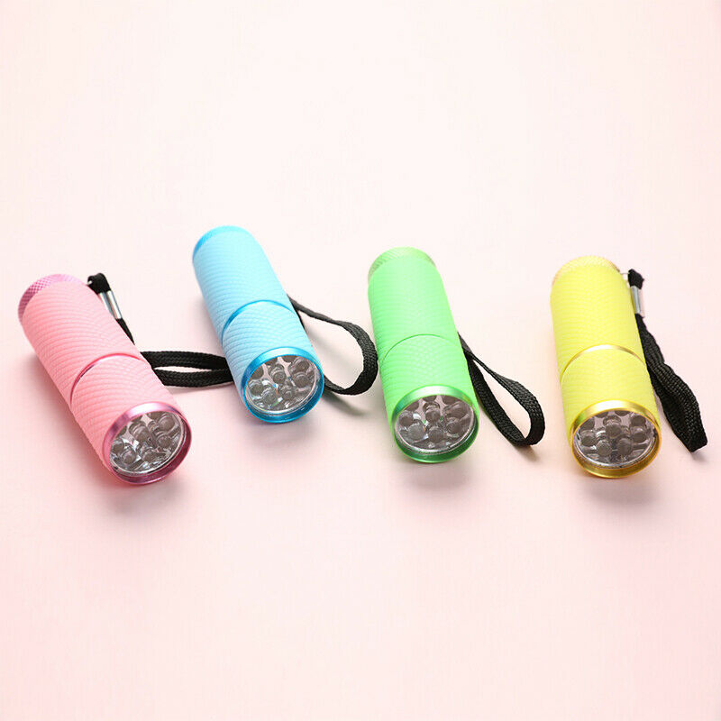 Portable Mini UV 9 LED Purple Light Nail Dryer Curing Lamp Flashlight To XC