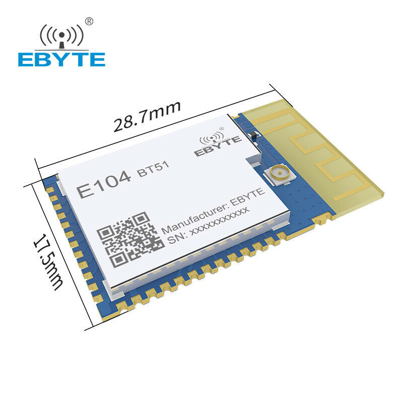 BLE5 Wireless Bluetooth to Serial Slave Module CC2640R2F beacon 2.4GHz E104-BT51