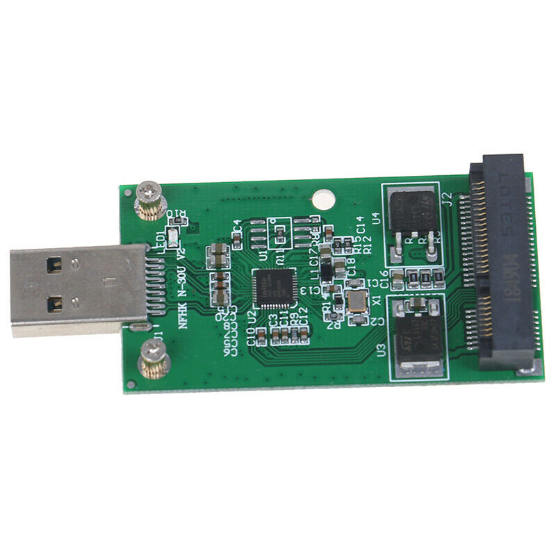1Pc Mini USB 3.0 to PCIE mSATA External SSD PCBA Conveter Adapter Card_AUBDAU