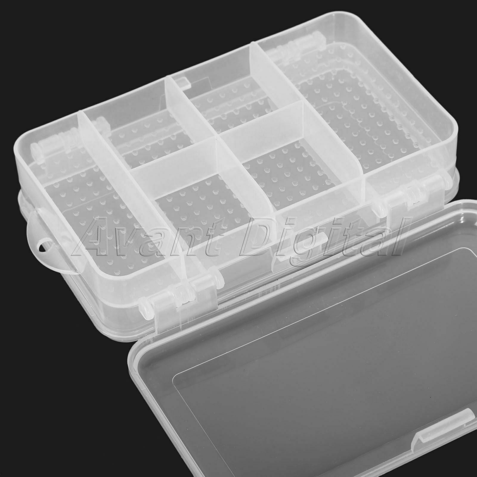 10 Slots Travel Clear Organizer Container Plastic Jewelry Beads Craft Box Case
