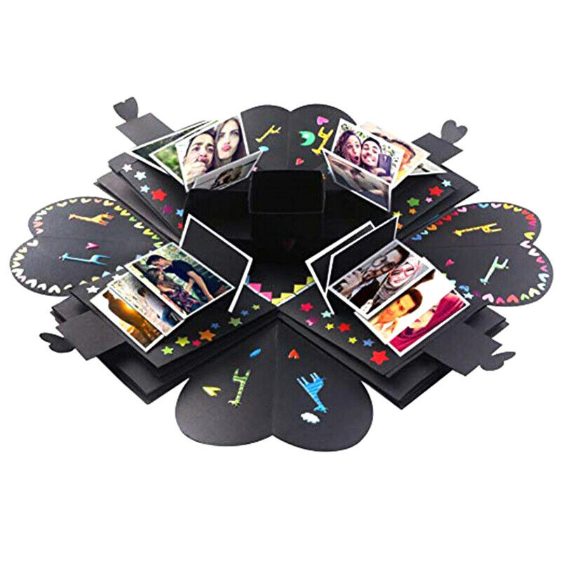 DIY Explosion Box Gift Surprise Love Paper Box Gift Memory Scrapbook Photo A_DD