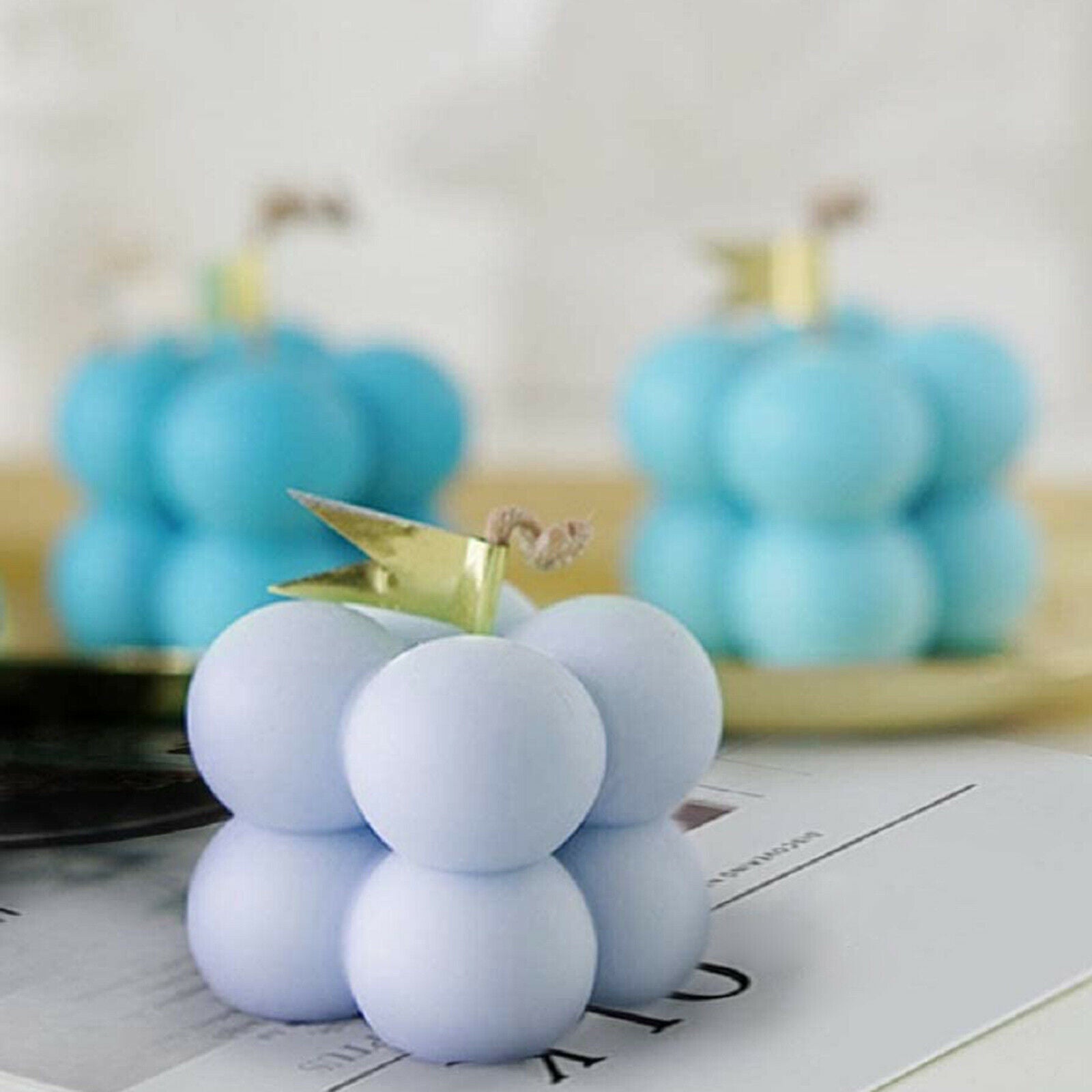 15-in-1 Cube Candle Mould Bubble Cube Design for Chocolate DIY Wax Plaster