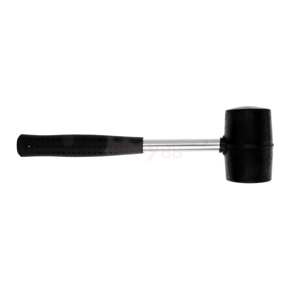 11inch Rubber Hammer Double-Faced Soft Mallet with Steel Shaft Repair Tool